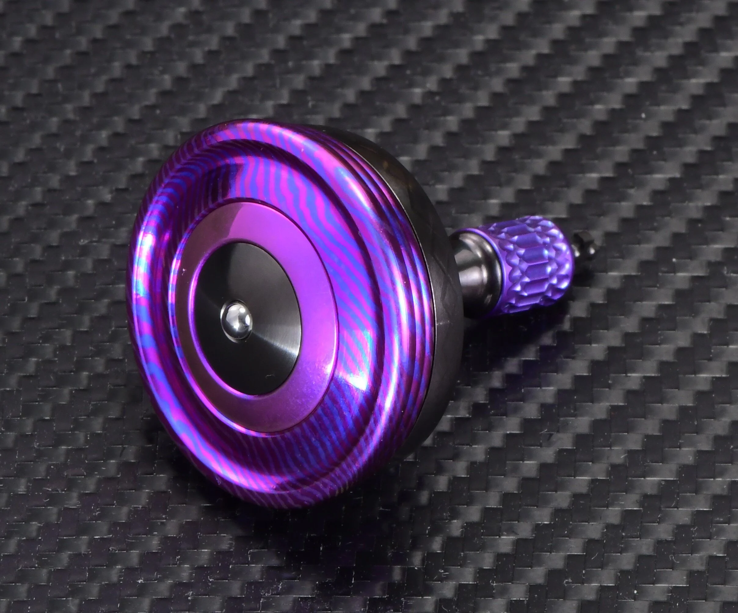 Purple Timascus/Zirc/Titanium King — BILLETSPIN-EDC